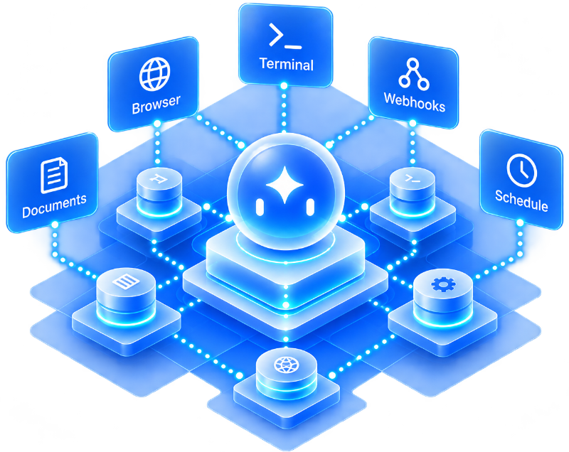 Run Autonomous Agents Across Your Workflows Illustration